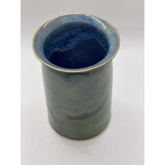 Origamikoi Studio Art Drip Pottery Vase. Approx 5.25” tall by 3.5” wide - Picture 2 of 9